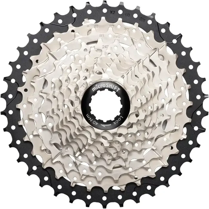 microSHIFT Sword Cassette – 10-Speed 11-38t Alloy Spider Satin Nickel