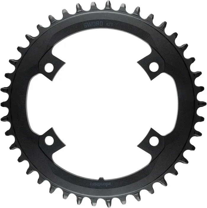 microSHIFT Sword Chainring – 42t 110 Asym BCD For 1x 9/10-Speed Black