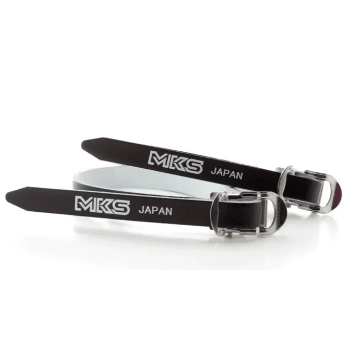 MKS Black Leather Toe Straps