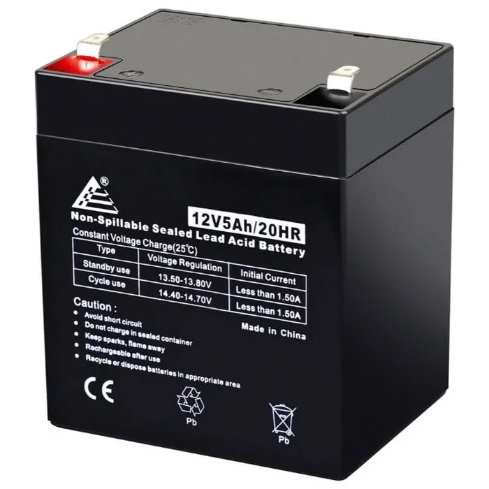 MotoTec Universal Parts 12V 5Ah SLA BATTERY, Batt-12v-5ah