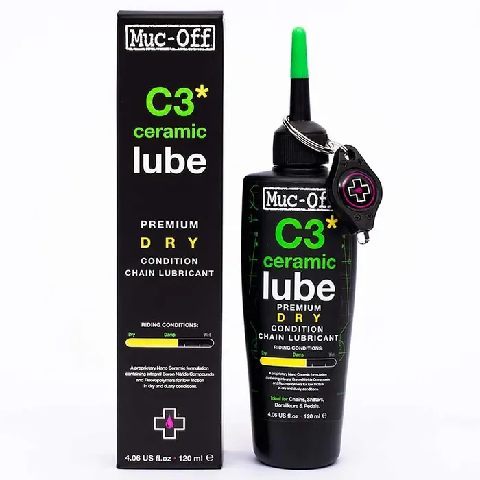 Muc-Off C3 Dry Ceramic Bike Chain Lube – 120ml Drip