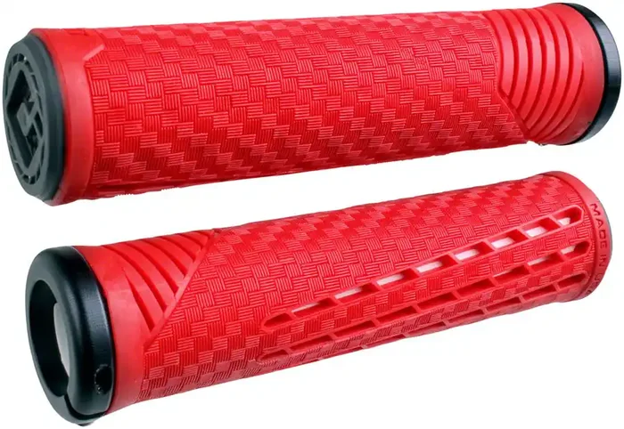 ODI CF Grips – Lock-On Red/White