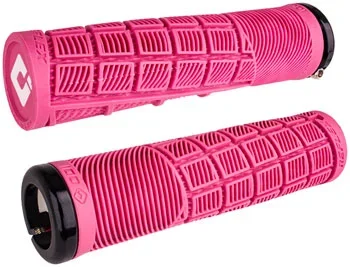 ODI Reflex V2.1 Grips – White/Pink, Lock-On