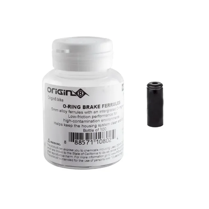 Origin8 O-Ring Brake Ferrules Brake 5mm Black