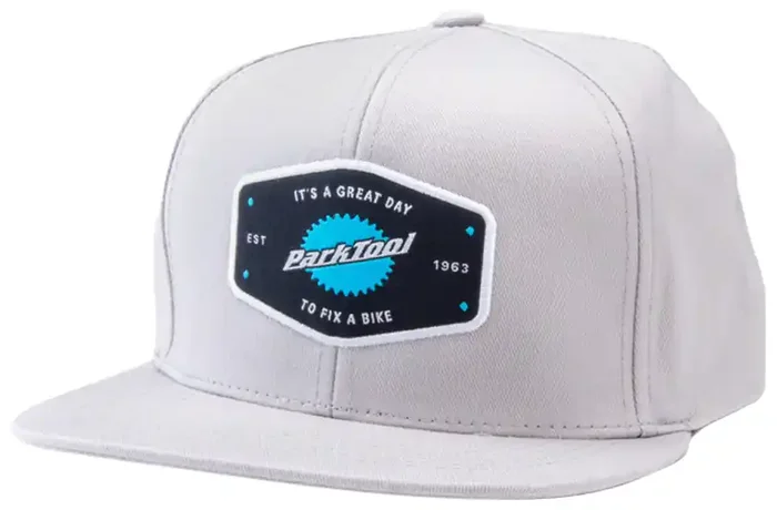 Park Tool HAT-10XL Snapback Hat – Light Gray X-Large