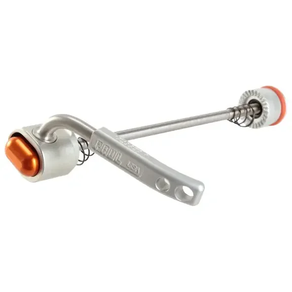 Paul Components Quick Release Skewer 100mm (Front) – Silver w/Orange