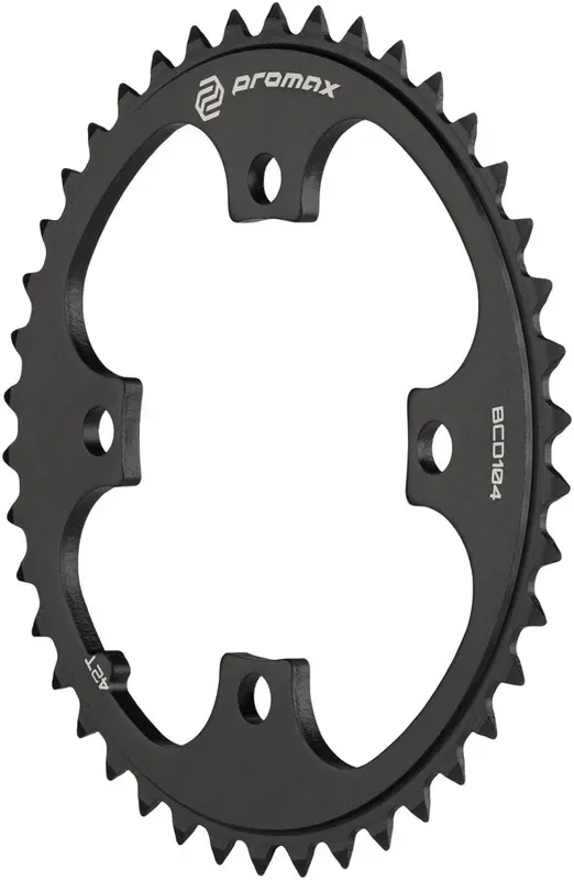 Promax 4-Bolt Chainring – 42t 104 BCD Black