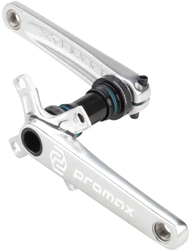 Promax CF-2 Crankset – 160mm 24mm Spindle 2-Piece 68mm English BB Included Silver