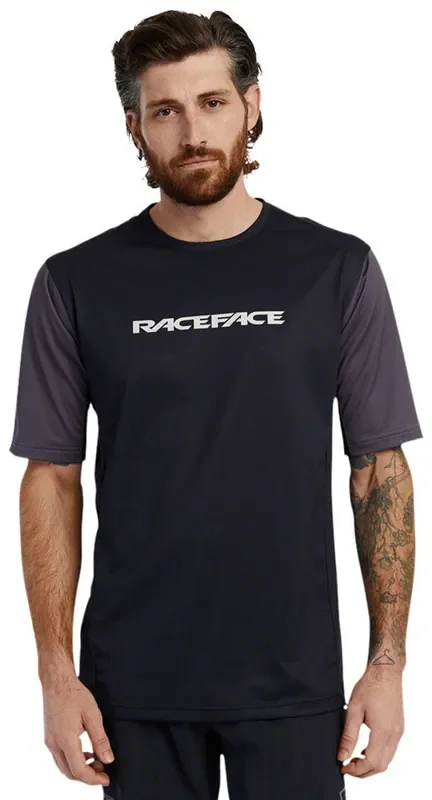 RaceFace Indy Jersey – Short Sleeve Mens Charcoal Medium