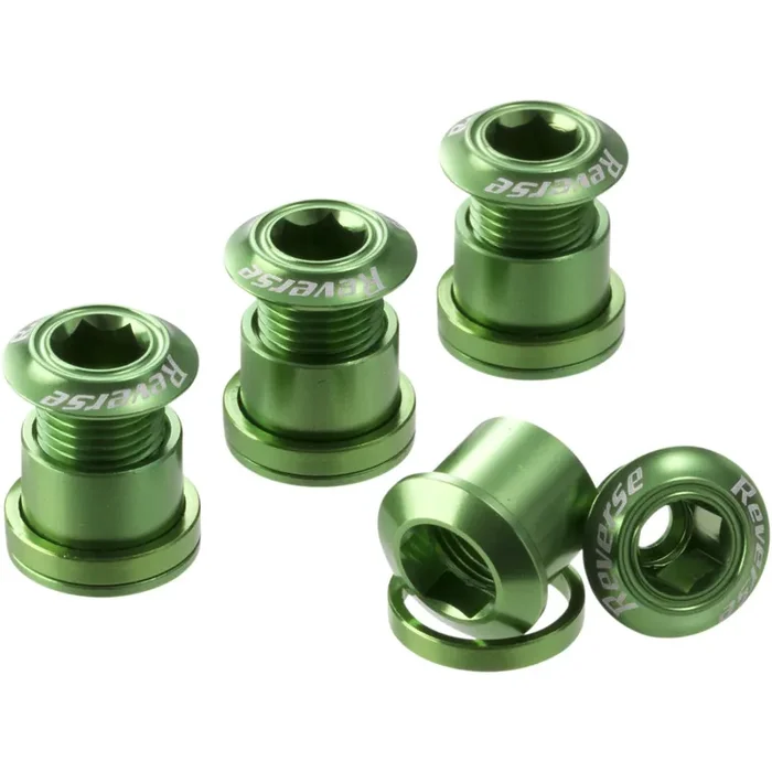 Reverse Chainring Bolt Set 8pc – Green