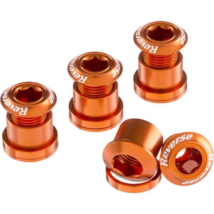 Reverse Chainring Bolt Set 8pc – Orange