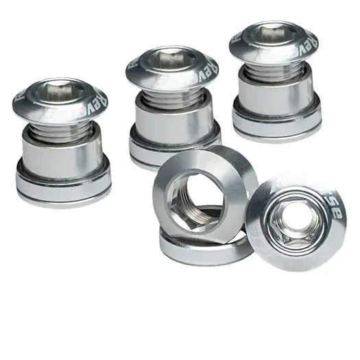 Reverse Chainring Bolt Set 8pc – Silver