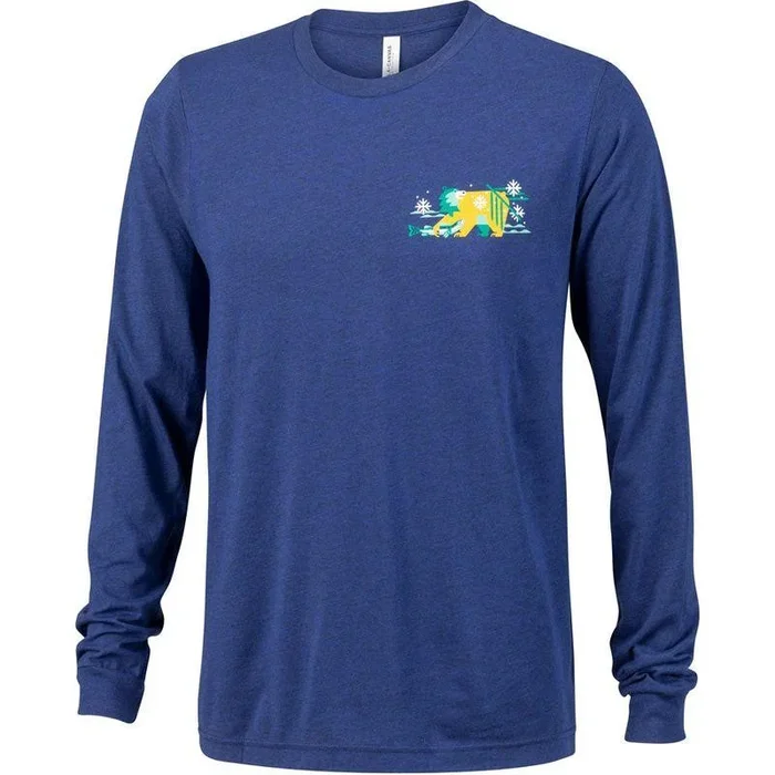 Salsa Tundra Buds Unisex Long Sleeve T-shirt – Navy White Yellow Teal Green 2X-Large
