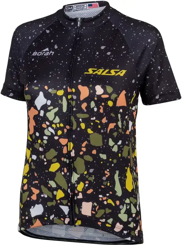 Salsa Womens Terrazzo Jersey – 2X-Large Black