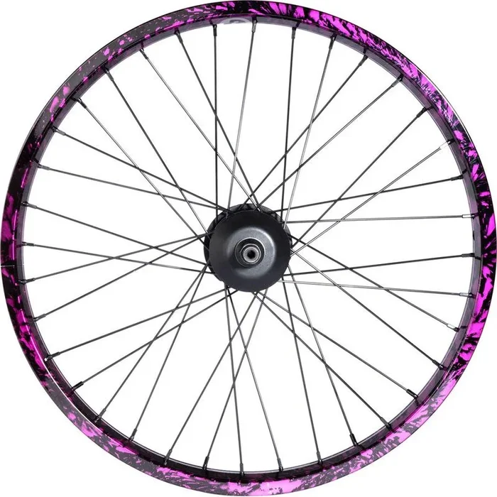 Salt Everest Rear Wheel – 20 Black/Purple Splatter Freecoaster LHD
