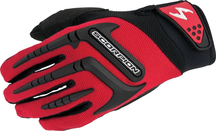 SCORPION EXO Skrub Gloves Red Lg Large