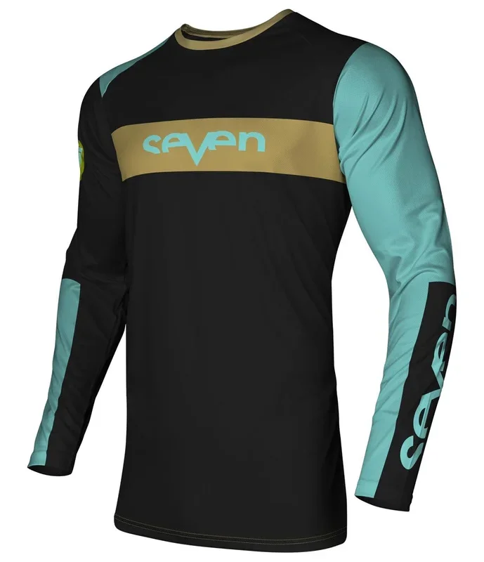 SevenMx Vox Fracture Jersey Aruba/Gold Sm