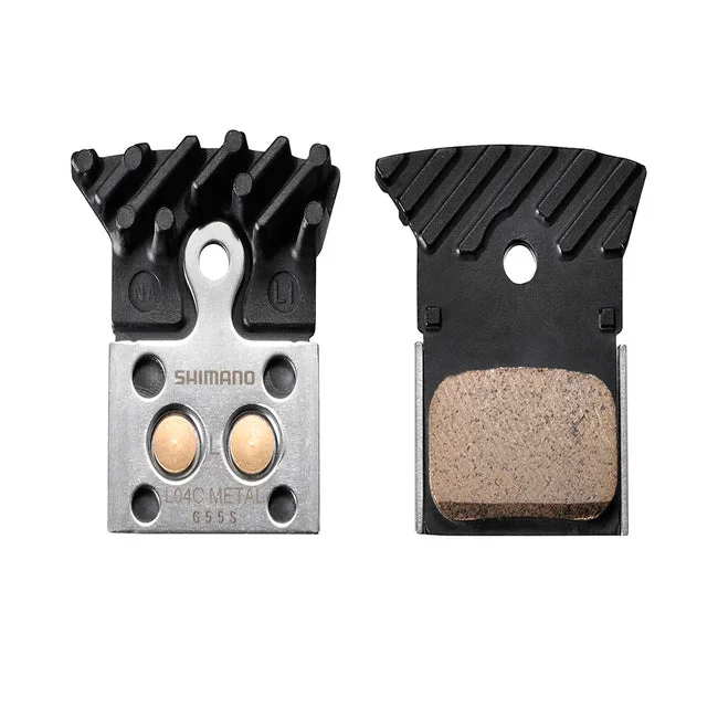 Shimano L04C Metal Disc Brake Pads with Fin For Flat Mount