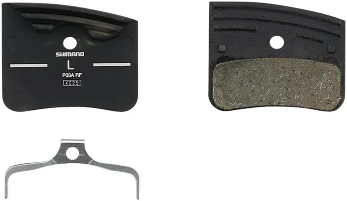 Shimano P03A-RF Disc Brake Pads Springs – Resin Compound Finned Aluminum Back Plate One Pair