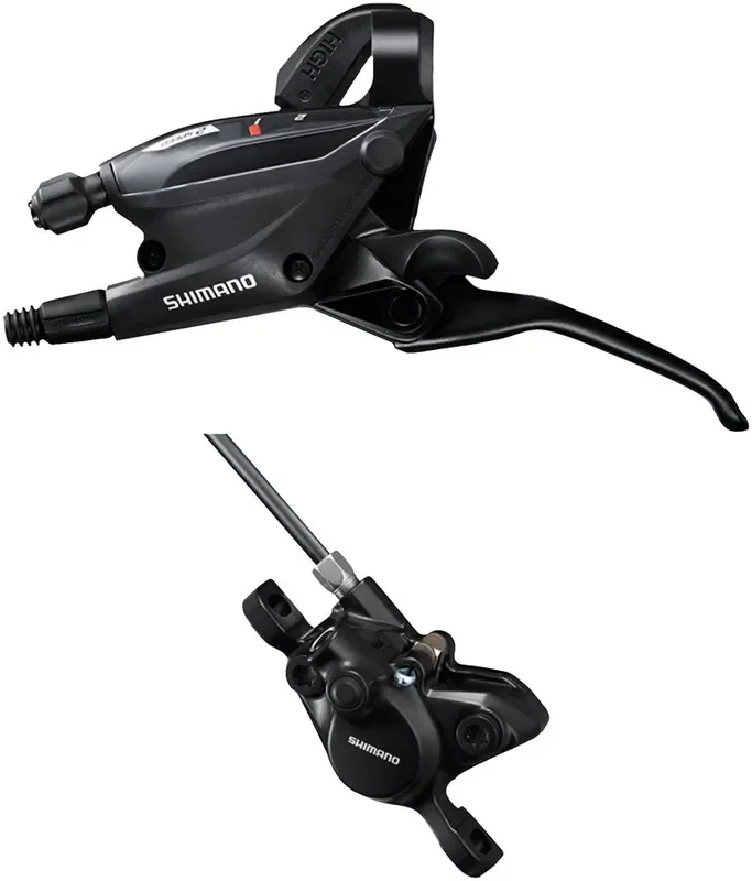 Shimano ST-EF505 EZ Fire Plus Shift/Brake Lever BR-MT200 Disc Brake Caliper – Left/Front 2x Shift 2-Piston BLK