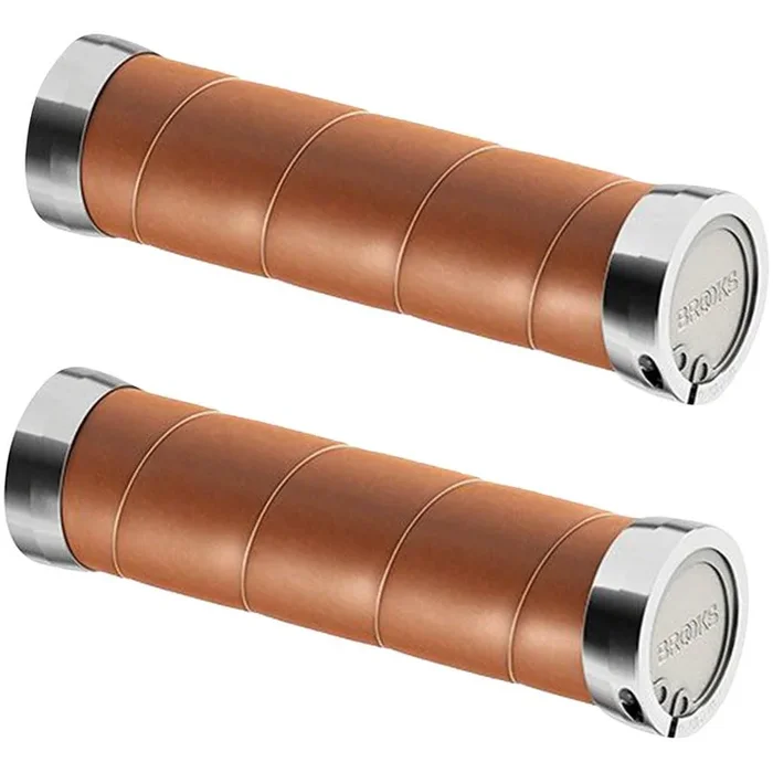 Brooks Slender Leather Grips – Honey 130/130mm