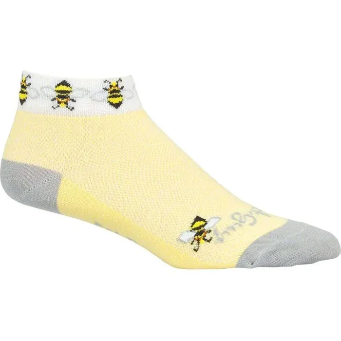 SockGuy Classic Bees Socks – 1 Yellow Women’s Small/Medium