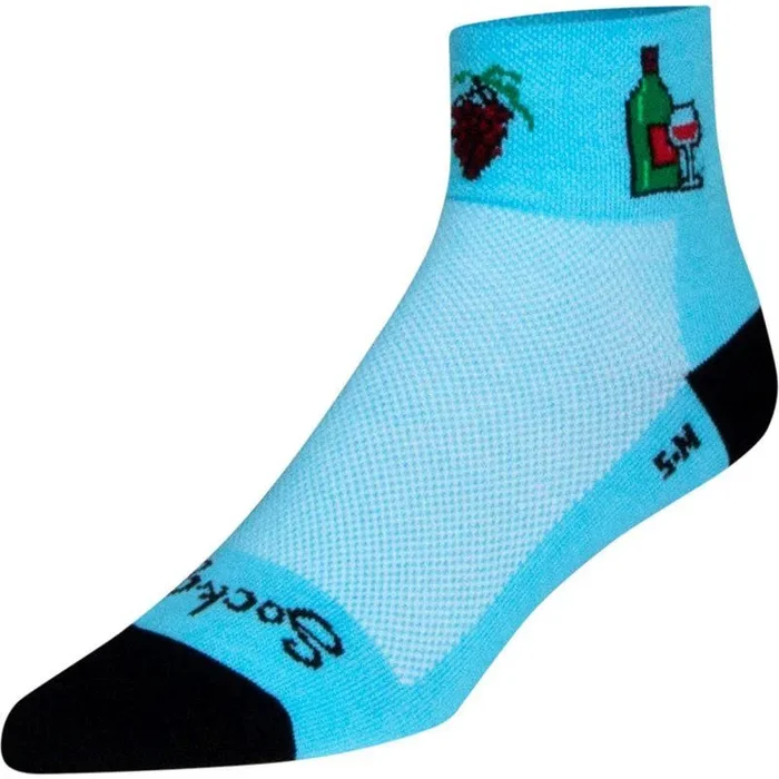 SockGuy Classic Wine Down Socks – 2 Blue Small/Medium