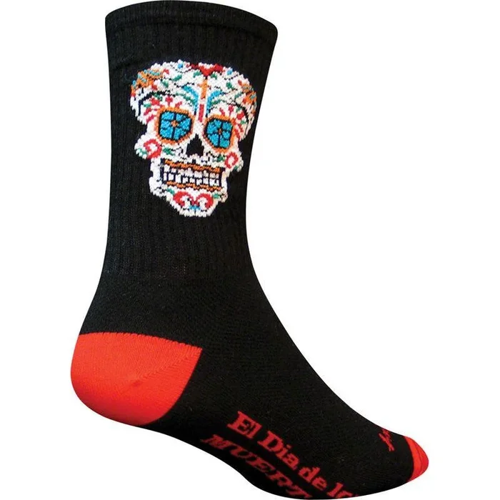 SockGuy Crew El Dia Socks – 6 Black Small/Medium
