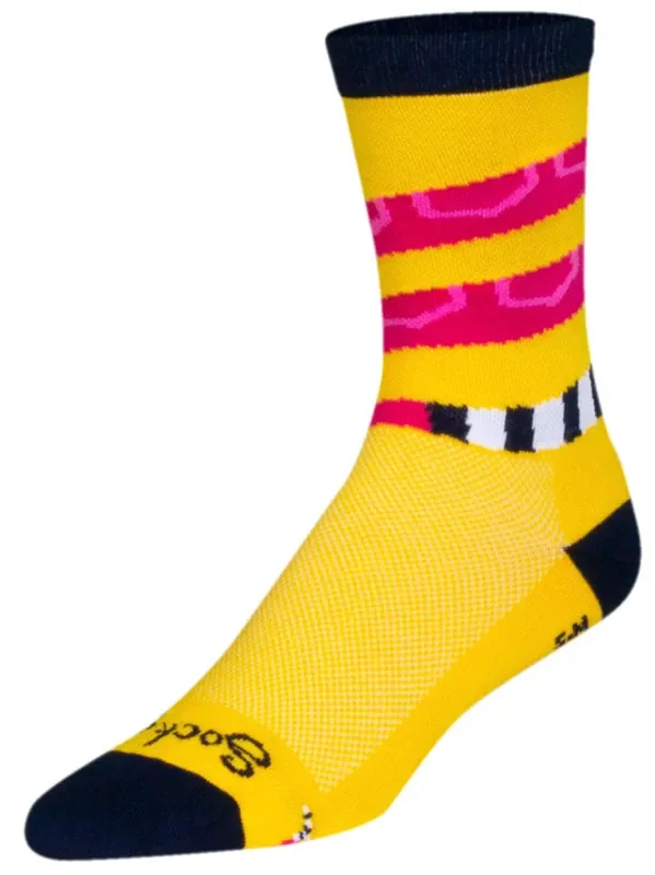 SockGuy Crew Rattle Socks – 6″ Yellow Large/X-Large