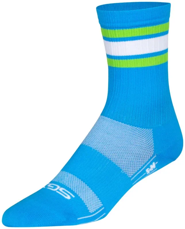SockGuy SGX Throwback Socks – 6″ Blue Small/Medium