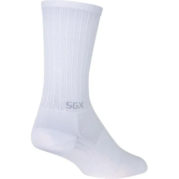 SockGuy SGX White Socks – 6 White Small/Medium