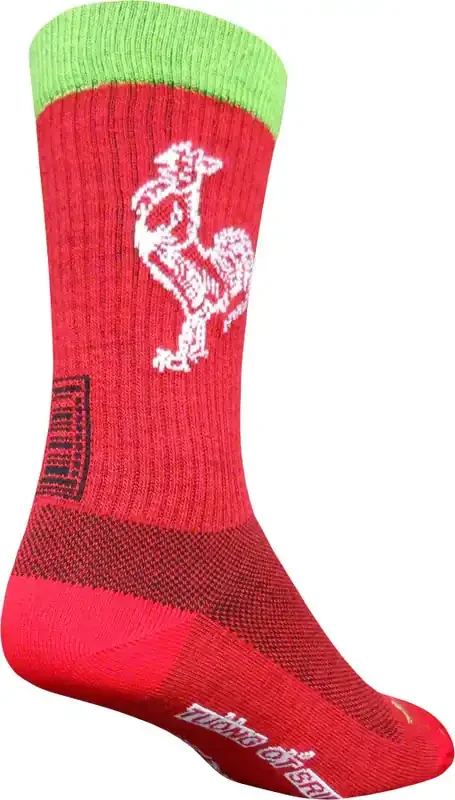 SockGuy Sriracha Wool Socks – 8″ Red Small/Medium