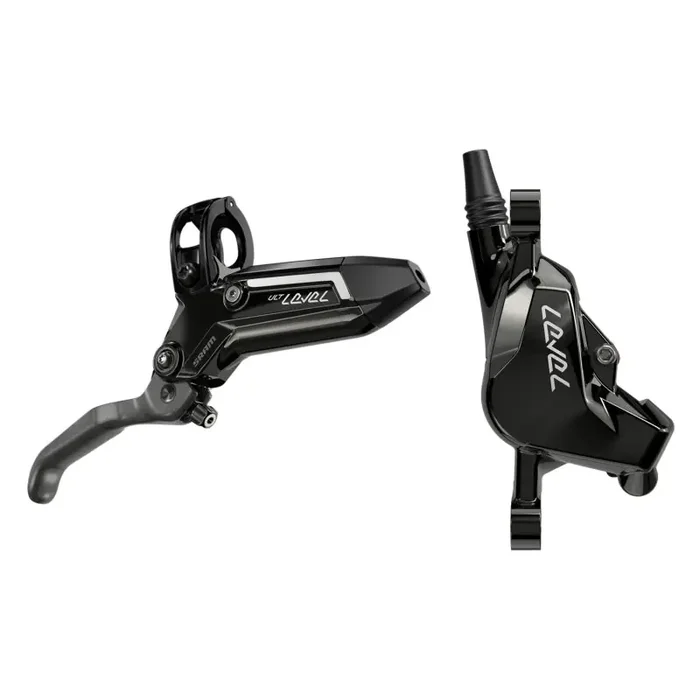 SRAM Level Silver Stealth Disc Brake Lever – Rear Post Mount 2-Piston Aluminum Lever SS Hardware BLK C1