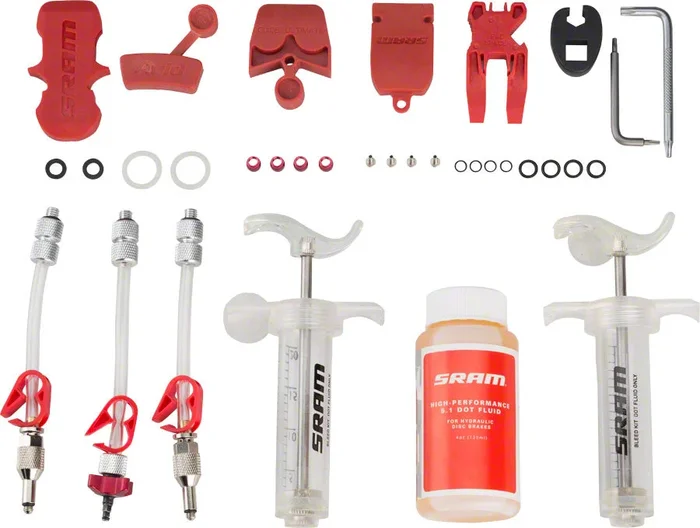 SRAM Pro Disc Brake Bleed Kit – For SRAM X0, XX, Guide, Level, Code, HydroR, and G2, with DOT Fluid