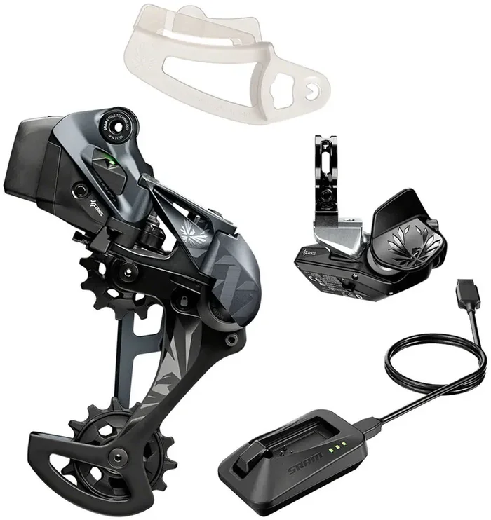 SRAM XX1 Eagle AXS Upgrade Kit – Rear Derailleur 52t Max Battery Eagle AXS Rocker Paddle Controller Clamp Charger/Cord BLK