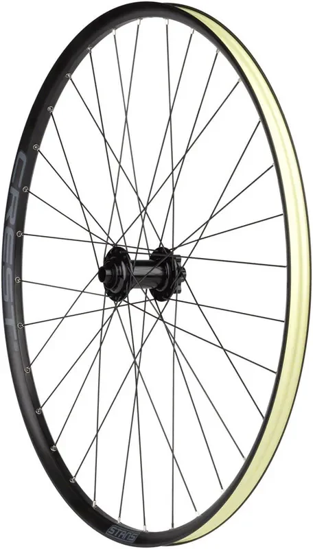 Stans Crest S2 Front Wheel – 29″ 15 x 110mm 6-Bolt Black