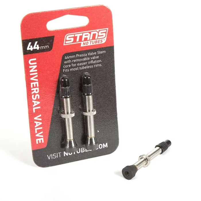 Stans Tubeless Universal Valve Stems – Brass 44mm Pair
