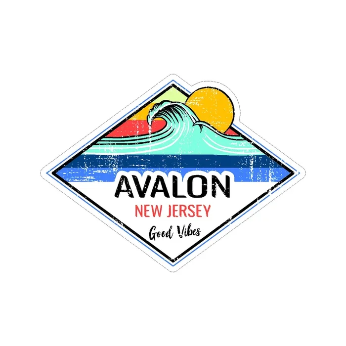 Sticker – Avalon- Sun & Wave Good Vibes Sticker