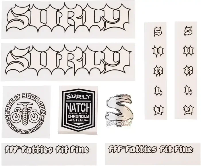 Surly Born to Lose Decal Set – White