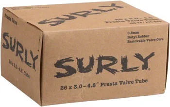 Surly Plus Fat Bike Tube – 26+, 26 x 3.0 – 4.8, Presta Valve