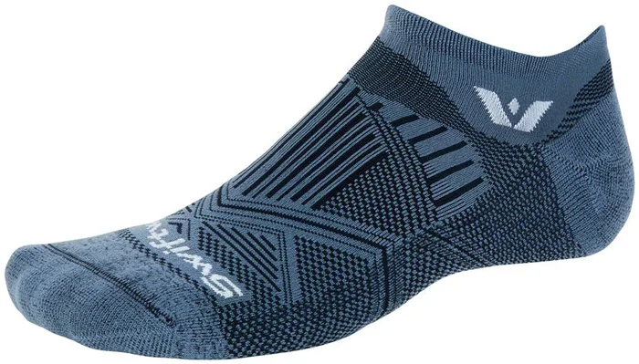 SwiftWick Aspire No Show Socks – Denim Medium
