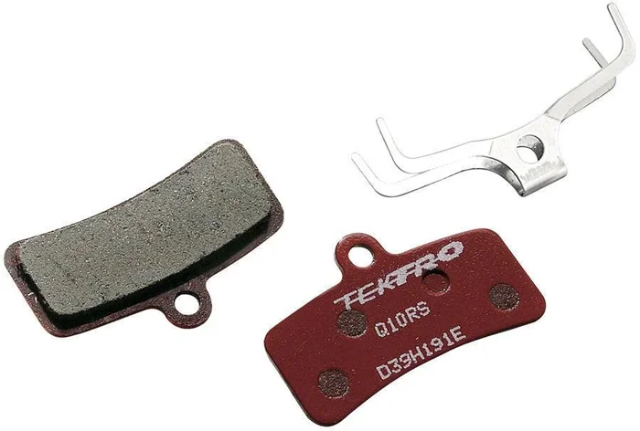 Tektro Q10RS Disc Brake Pad – Resin For Use With 4-Piston Calipers Red