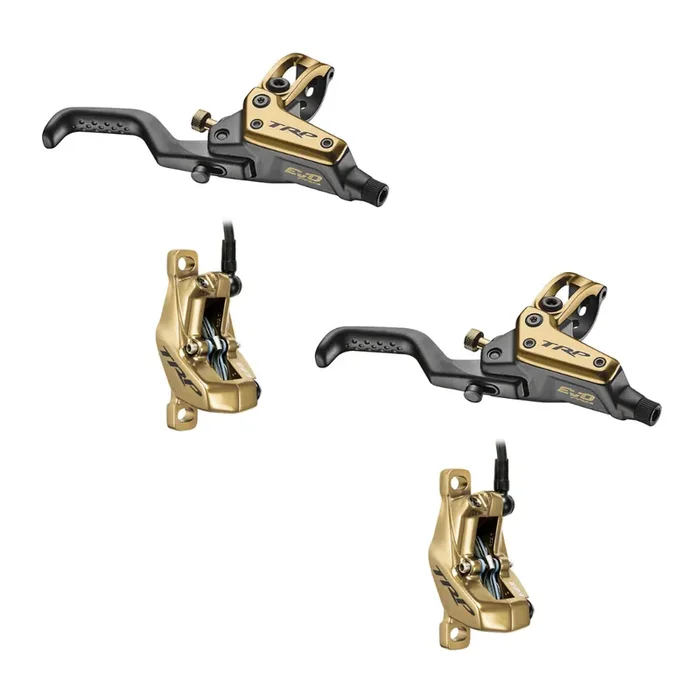 TRP DHR EVO Pro Disc Brakeset, Front & Rear, Gold