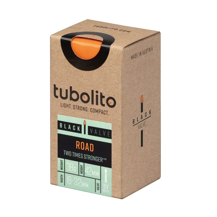 Tubolito Tubo Road Tube – 700 x 18-32mm 42mm Presta Valve Black