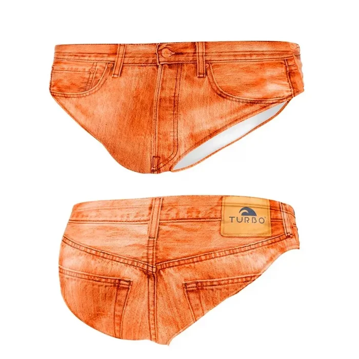 TURBO Men’s Water Polo Swimsuit Jeans Orange