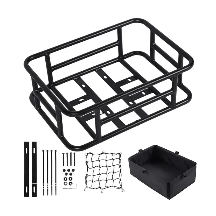 Vanpowers Bike Rear Cargo Rack Basket For Cargo E-Bikes
