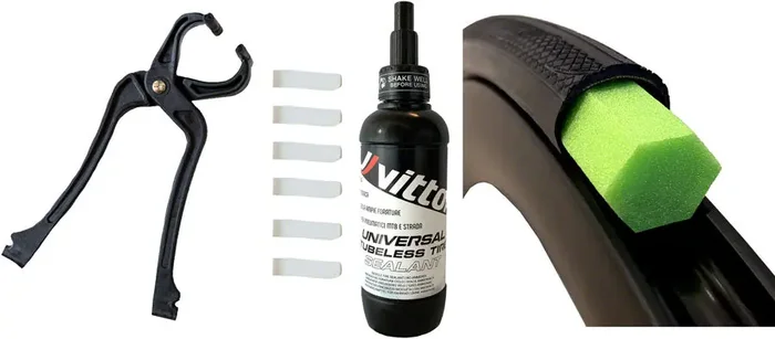 Vittoria Air-Liner Tubeless Road Kit – 2 Inserts Tire Sealant Pliers Clips Large 30mm