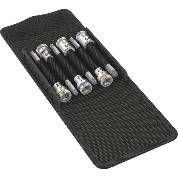 Wera 8767 B TORX HF 1 Zyklop bit socket set with holding function – 3/8 drive 6 pieces
