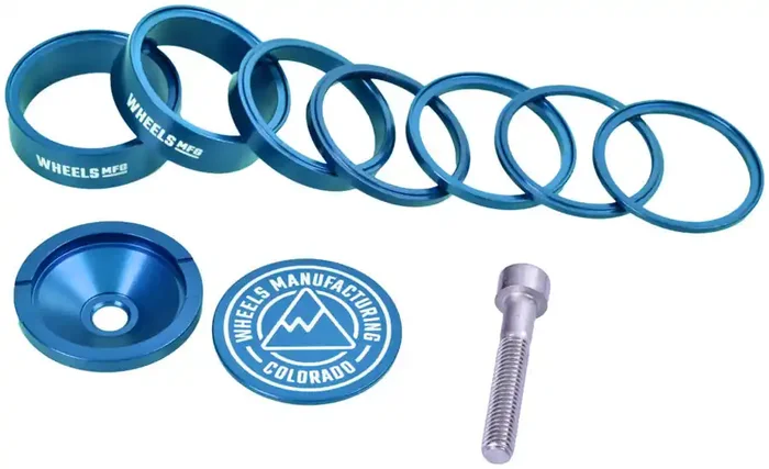 Wheels Manufacturing Pro StackRight Headset Spacer Kit – Teal