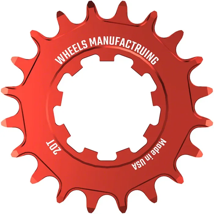 Wheels Manufacturing SOLO-SPEED Cog – 20t Fits SOLO-SPLINE SOLO-XD kits Red